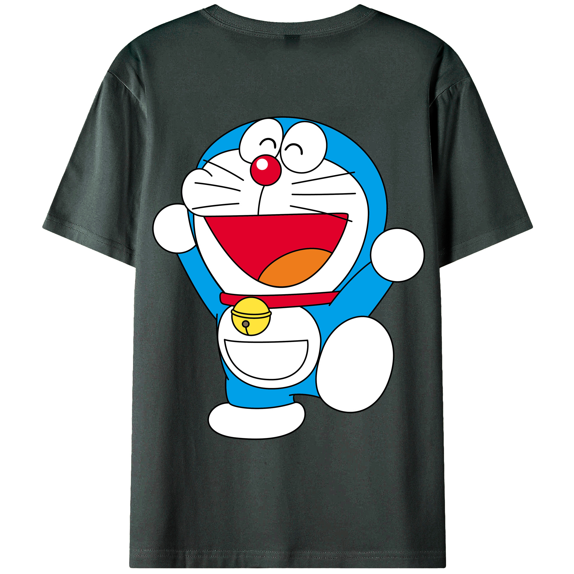 （画像用） ドラえもん Doraemon 綿100％ メンズ半袖Tシャツ（バックプリント） 通気性
